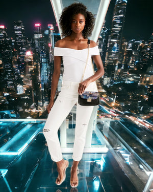 Hong Kong Night View Small Shoulder Bag