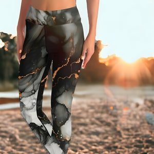 Marble yoga pants (black/ for women)