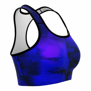 Artistic Yoga Pants And Top Set (Violet Blue/ for women)