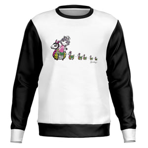 Rabbit Lantern Athletic Sweatshirt (Black and White)