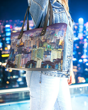 Hong Kong Night View Stylish Tote