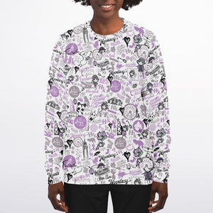 Hong Kong Pattern Fashion Sweatshirt (Lavender | Purple)