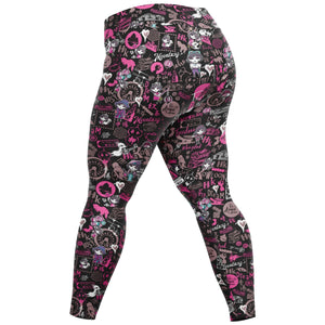 Hong Kong Pattern Plus Size Legging (Black/ for women)