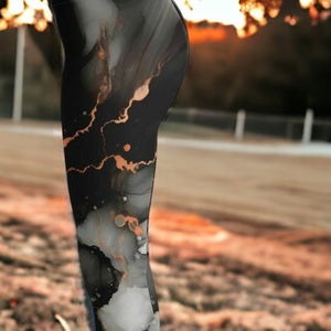 Marble yoga pants (black/ for women)