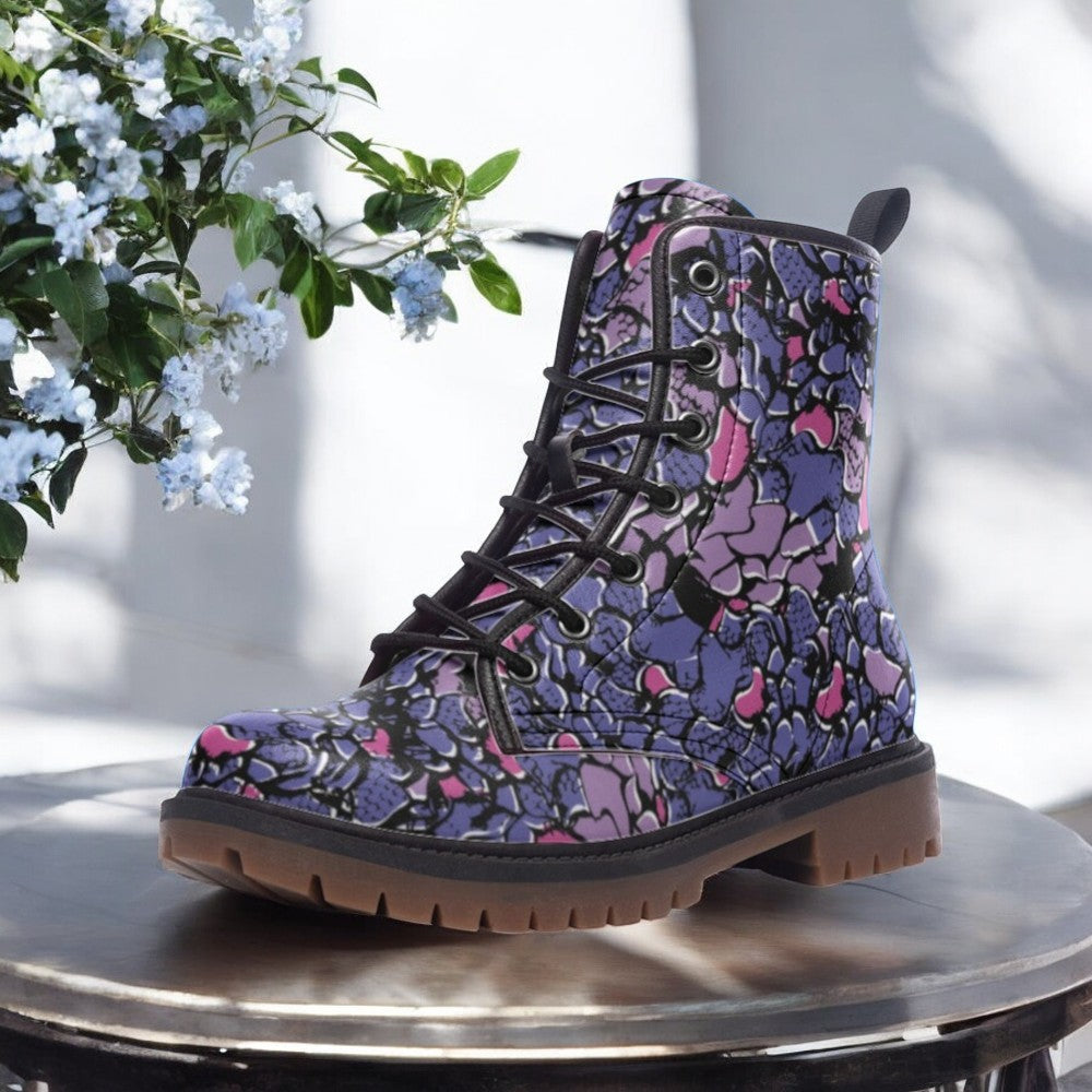 a close up of a pair of boots on a table