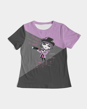 Captain Charlotte Women's Tee ( Black and Purple/ For Women)