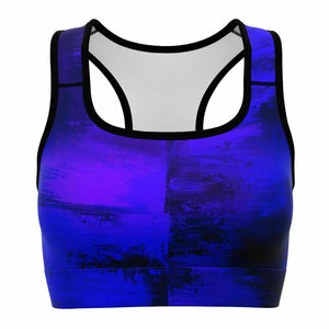 Artistic Yoga Pants And Top Set (Violet Blue/ for women)