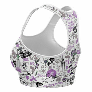 Hong Kong Pattern Sports Bra（Purple/ for women)