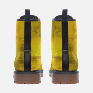 Golden Yellow Combat Boots for Women  Men - Stylish  Durable Footwear