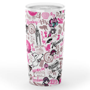 Hong Kong Pattern Pink Tumbler (20oz)