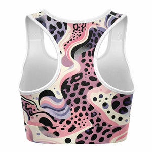 Abstract Pink Splash Yoga Pants And Top Set (for women)