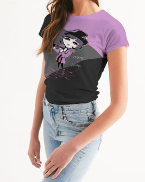 Captain Charlotte Women's Tee ( Black and Purple/ For Women)