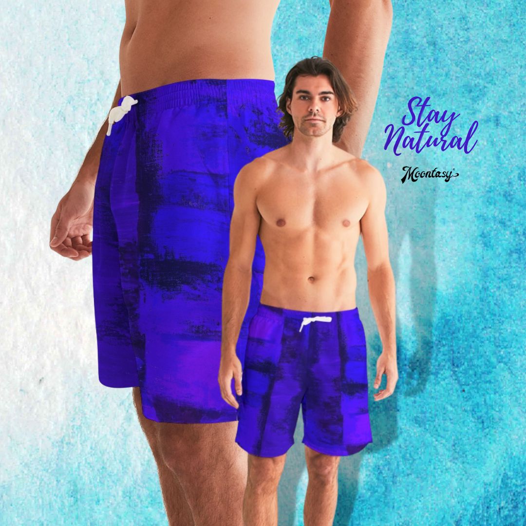 Artistic Men's Swim Trunk (Violet Blue)