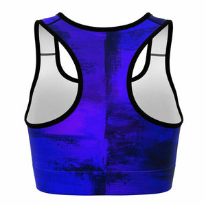 Artistic Yoga Pants And Top Set (Violet Blue/ for women)