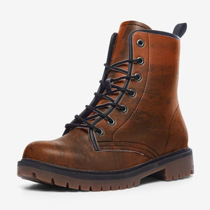 Golden Olive and Burnt Orange Combat Boots（For Women/Men)