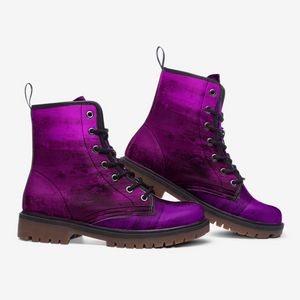 Electric Purple Combat Boots| Violet Storm Leather Boots| Cosmic Purple Urban Boots| women’s boots| fashion| trendy | handmade| lace-up