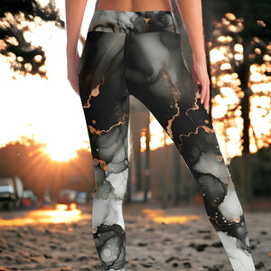 Marble yoga pants (black/ for women)