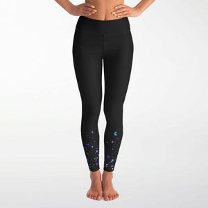 Splash Ink Yoga Leggings ( Black/for women)