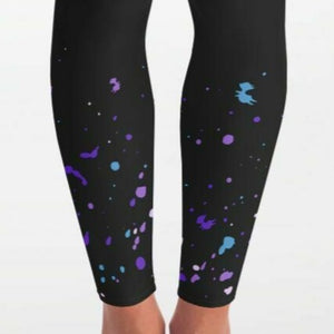 Splash Ink Yoga Leggings ( Black/for women)