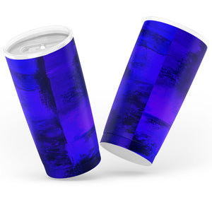 Artistic Violet Blue Tumbler (20oz )