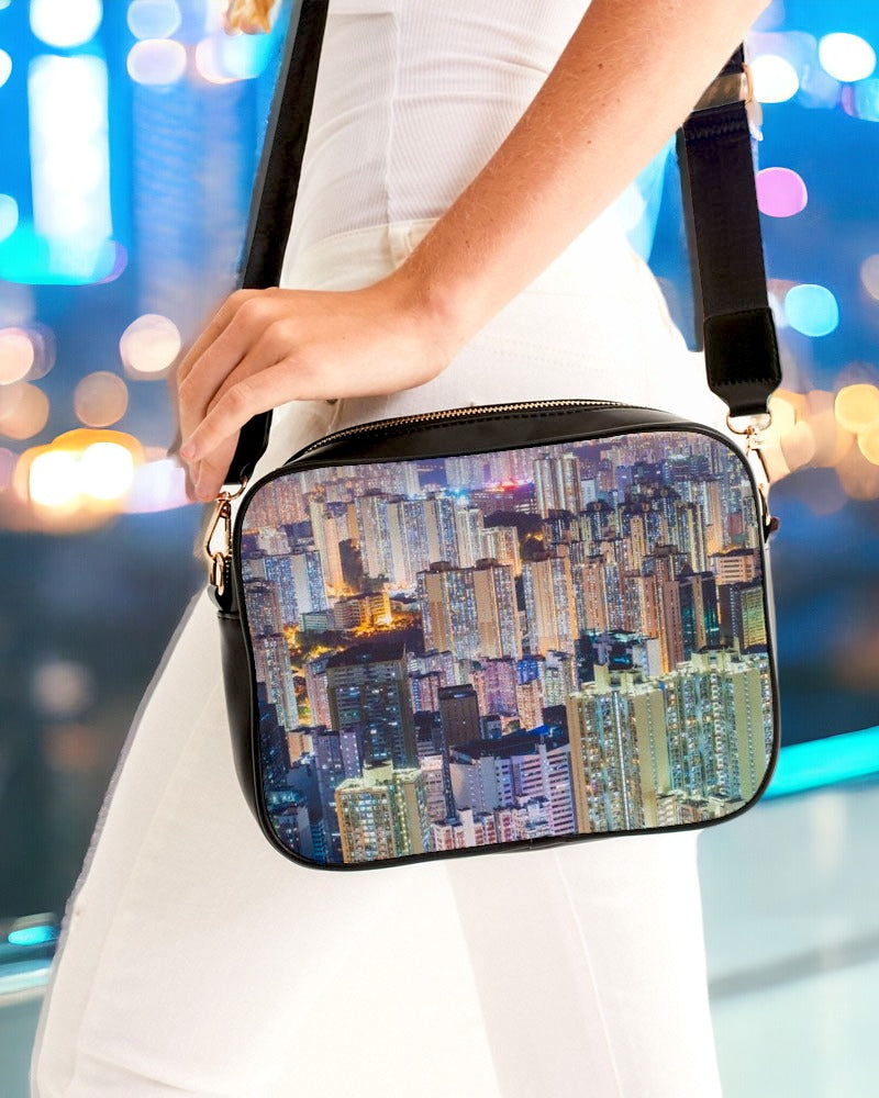 Hong Kong Night View Crossbody Bag