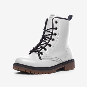 Metallic White Urban Boots