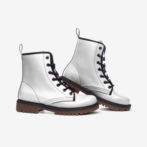 Metallic White Urban Boots