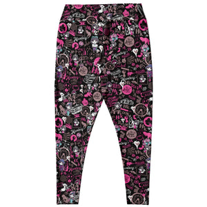 Hong Kong Pattern Plus Size Legging (Black/ for women)