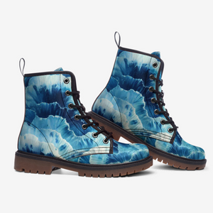 Ocean Breeze Tie-Dye Combat Boots (For Women & Men)