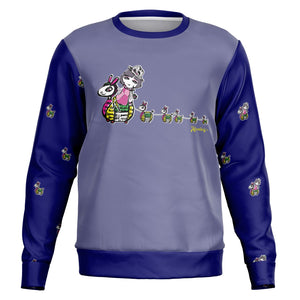 Rabbit Lantern Athletic Sweatshirt（Dark Blue and Purple)