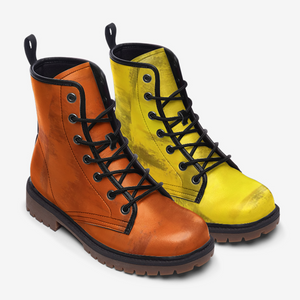 Gradient Orange and Yellow Combat Boots（For Women｜Men）