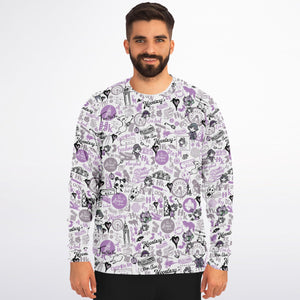 Hong Kong Pattern Fashion Sweatshirt (Lavender | Purple)