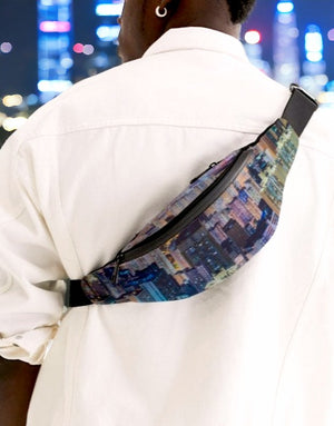 Hong Kong Night View Crossbody Sling Bag