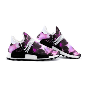 Black pink flower Lightweight Sneaker (Unisex)