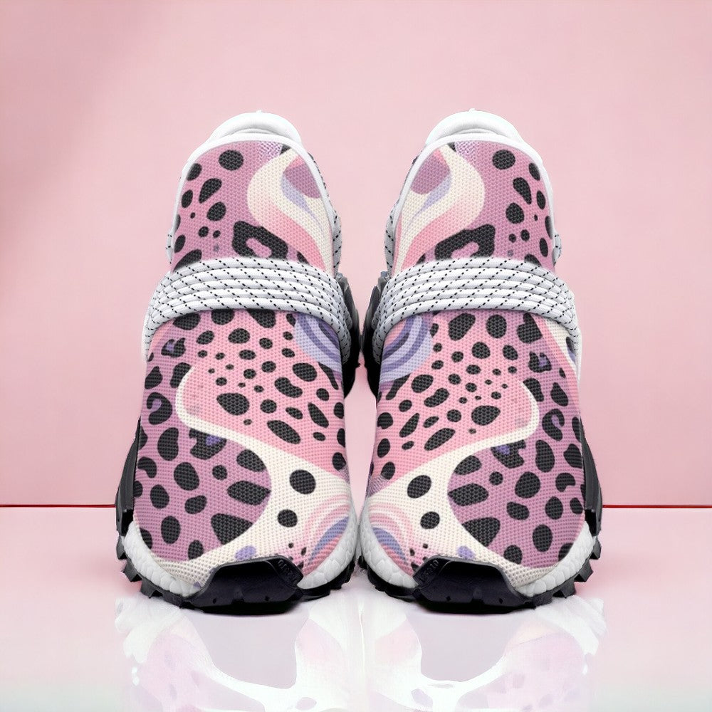 Abstract Pink Splash Lightweight Sneaker (Unisex)