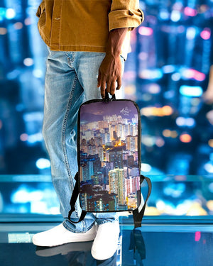 Hong Kong Night View Slim Tech Backpack