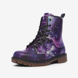 Galactic Swirl Combat Boots| Purple