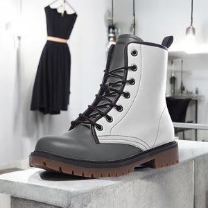 Black and White SplitCombat Boots {For women| men)