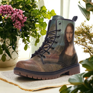 Mona Lisa Masterpiece Boots (Combat Boots For Women| Men)