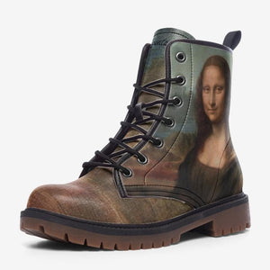 Mona Lisa Masterpiece Boots (Combat Boots For Women| Men)