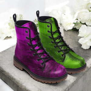 Green & Purple Gradient Boots {Combat Boots for Women| Men}