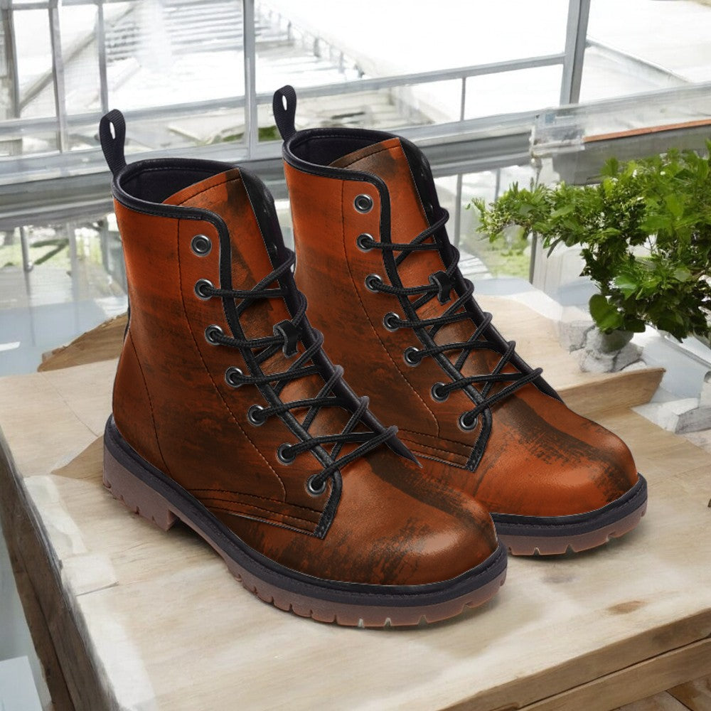 Earthy Vintage Combat Boots( Brown| For Men | Women)