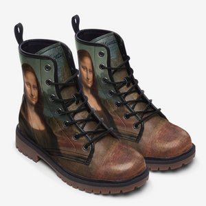 Mona Lisa Masterpiece Boots (Combat Boots For Women| Men)