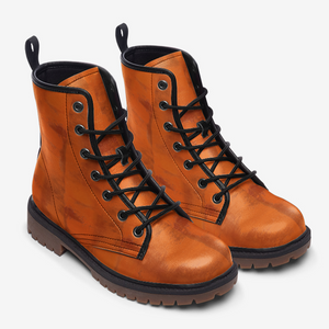 Burnt Orange Combat Boots (For Women and Men)