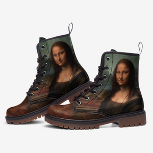 Mona Lisa Masterpiece Boots (Combat Boots For Women| Men)