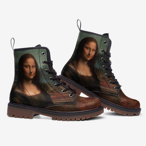 Mona Lisa Masterpiece Boots (Combat Boots For Women| Men)