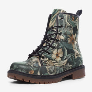 Lush Jungle Floral Boots （Dark Green｜For Womene| Men)