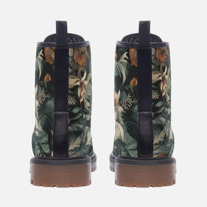 Lush Jungle Floral Boots （Dark Green｜For Womene| Men)