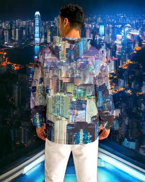 Hong Kong Night View Men's Windbreaker