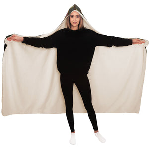 Library Book Lover Hooded Blanket (for Women/ Brown)